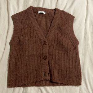 Brown sweater vest from Ardene Size: XS